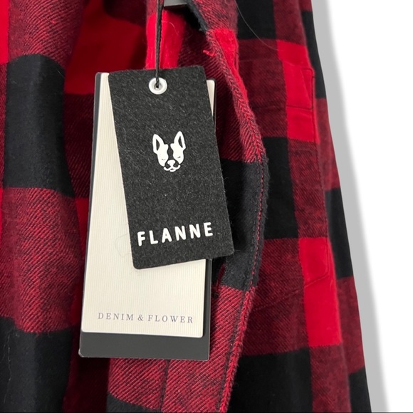 Demin & Flower Ricky Singh Red & Black Flannel - Picture 6 of 6